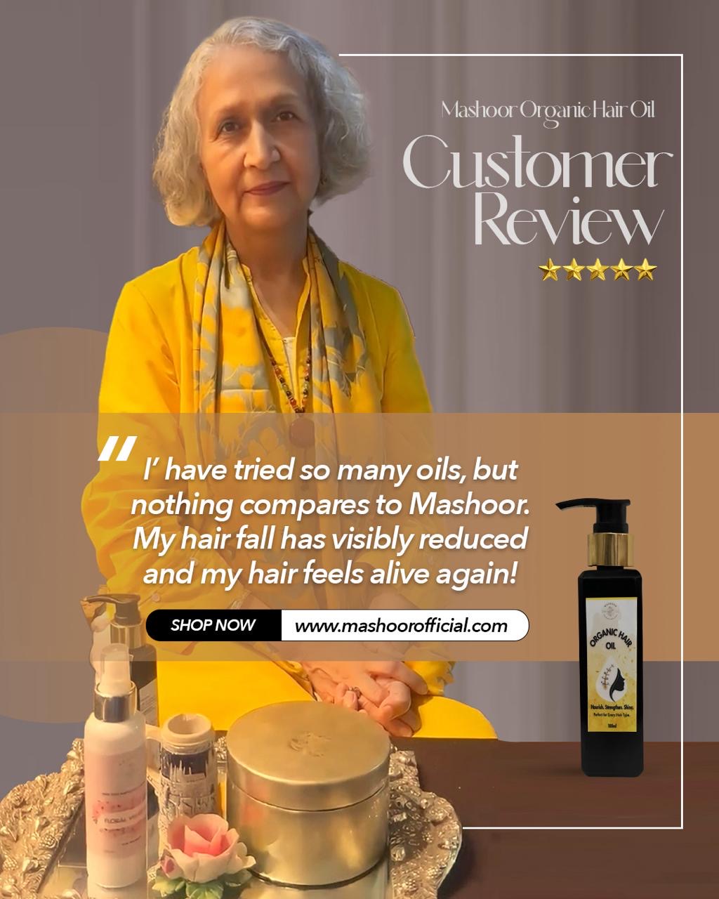 Mashoor Premium Organic Hair Oil – Growth, Strength & Shine in Every Drop