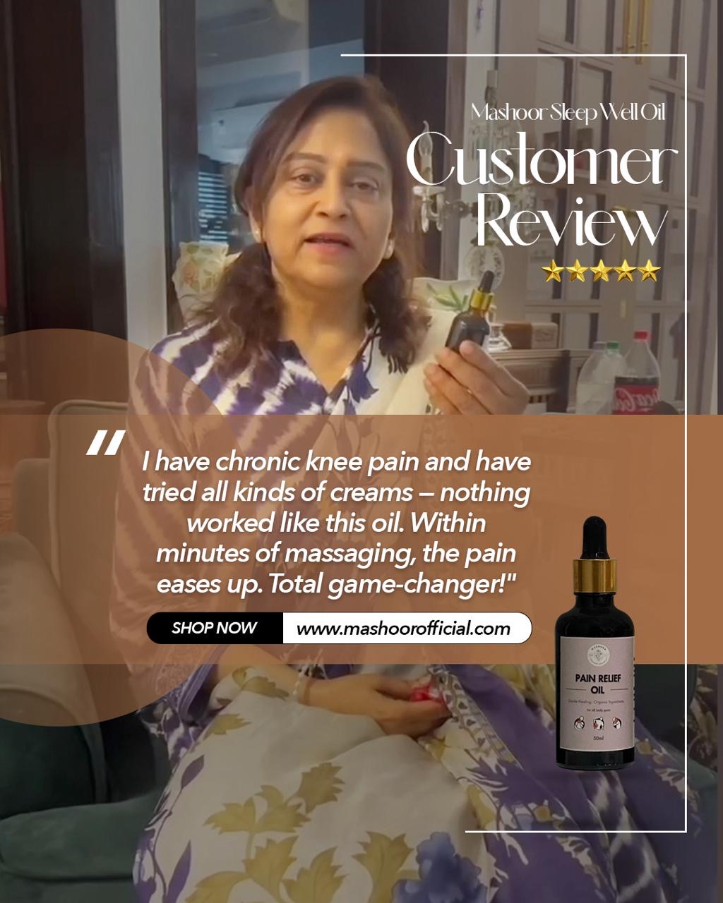 Organic Herbal Pain Relief Oil | Natural Handmade Remedy for Joint & Muscle Pain