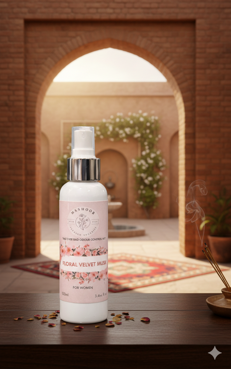 Floral Velvet Organic Body Mist | Alcohol-Free Odour Control