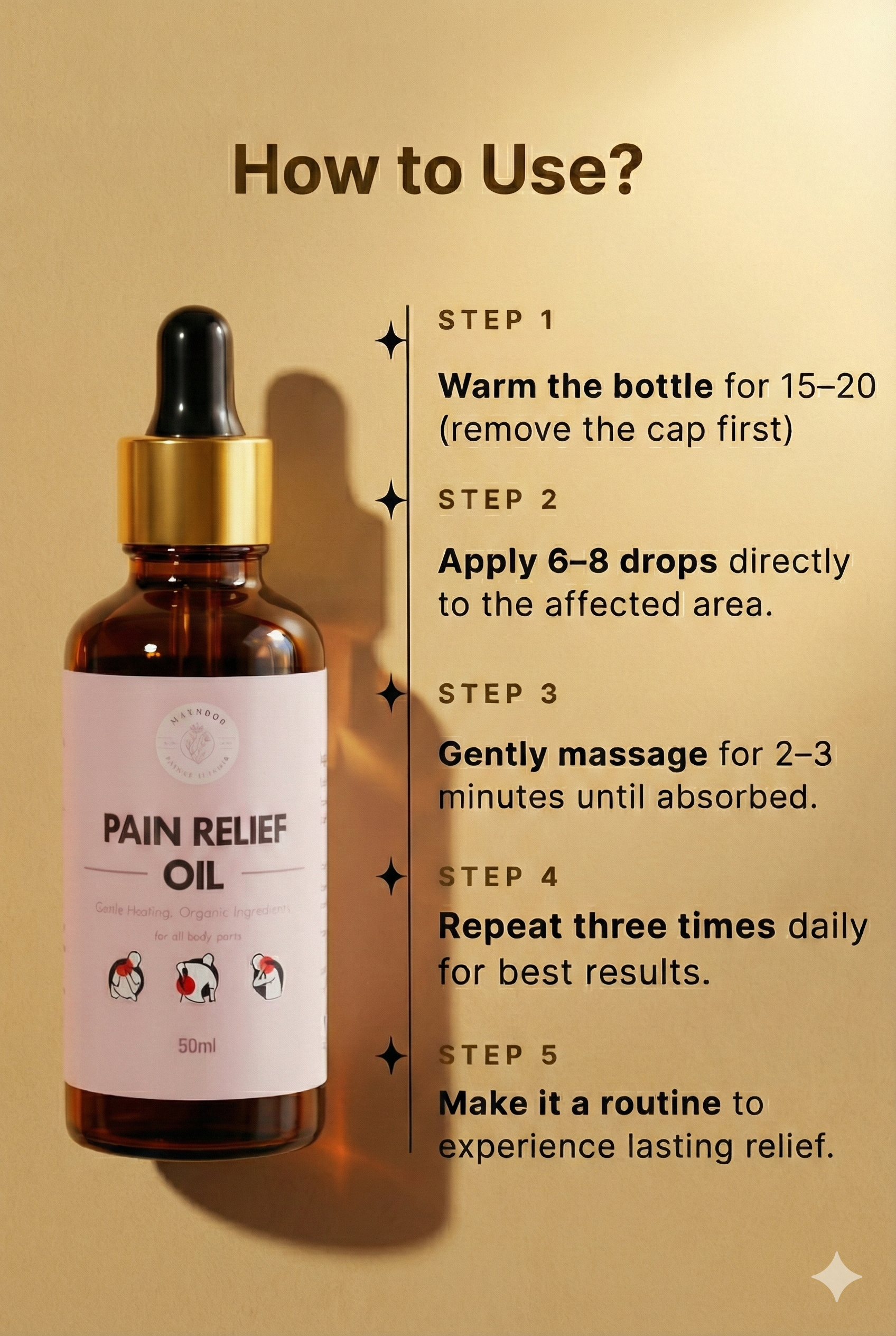 Organic Herbal Pain Relief Oil | Natural Handmade Remedy for Joint & Muscle Pain