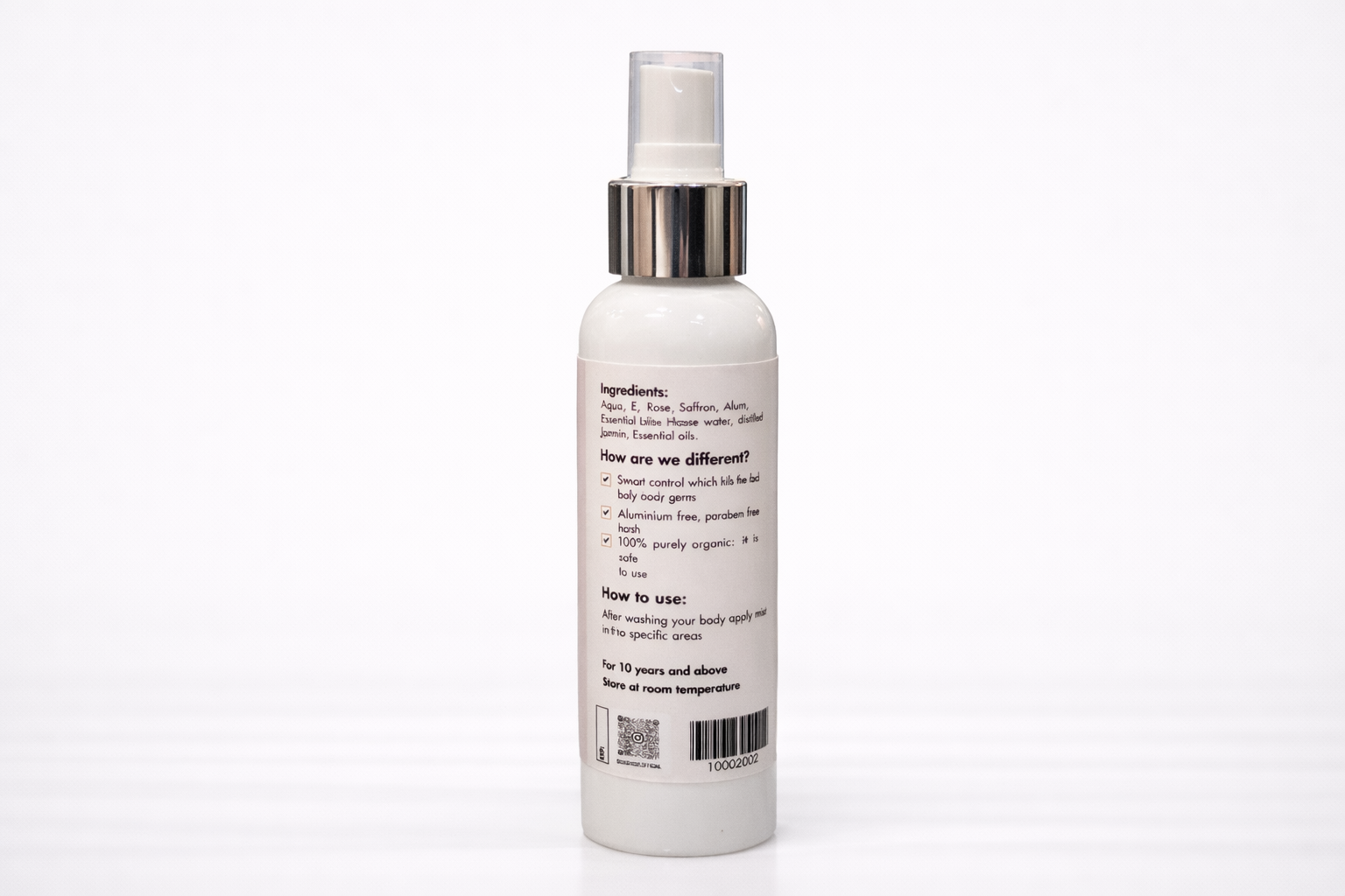 Floral Velvet Organic Body Mist | Alcohol-Free Odour Control